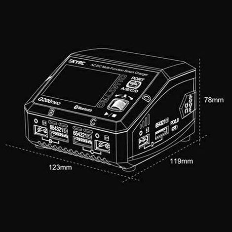 SkyRC Q200neo Lipo chargeur d'équilibre de batterie AC200W DC400W 10A pour 1-6S LiPo Li-ion Life LiHV 2-15s NiCd NiMH PB, prise britannique (1/5)