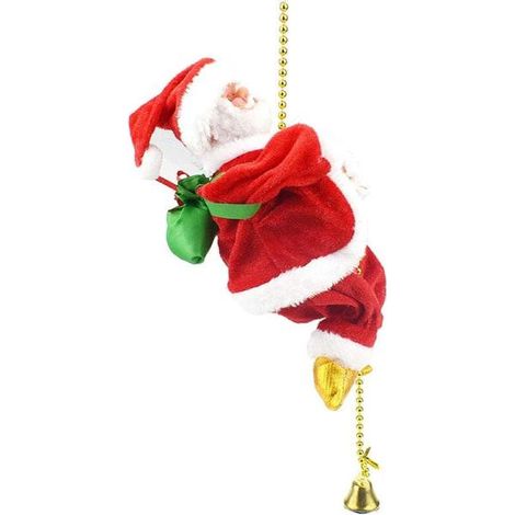 Jouet électrique d'escalade en corde de père noël Musical, décoration de noël, cadeau de fête pour enfants (1/4)