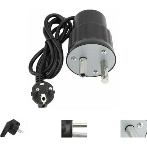 Moteur Tourne Broche de Barbecue Moteur Eléctrique Camping en Aluminium Kit Rtissoire Barbecue Charge Nominale 0-24kg(EU Plug) (1/4)