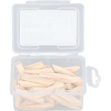 Lot de 50 bouchons de perçage en bois massif (pin) pour gabarit de perçage, accessoires pour le travail du bois, 9,5 mm (1/5)