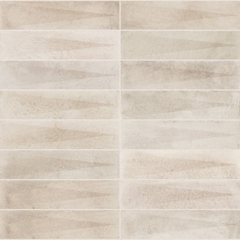 Carrelage effet Zellige 3D Beige Foncé 24,6x6x0,85 cm Montel - Mur intérieur (vendu par carton de 0,5 m²) - RO'MA CARRELAGE