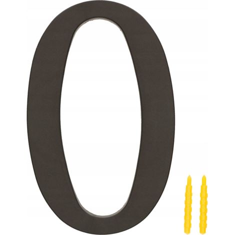 Numero 0 in smalto nero