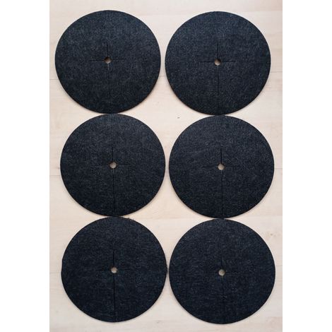 Set mit 6 Unkrautbekämpfungsscheiben, Mulch, Graphit, Durchmesser 21 cm (1/2)