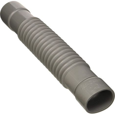 Manchon souple 40 mm - Lot de 1 - PVC gris - Raccord flexible sanitaire - Pour évacuation salle de bain et cuisine - Diamètre 40 mm