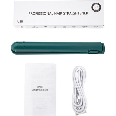 Mini Fer à Lisser 2 en 1 USB avec Plaques en Céramique, Lisseur et Boucleur Portable (1/3)
