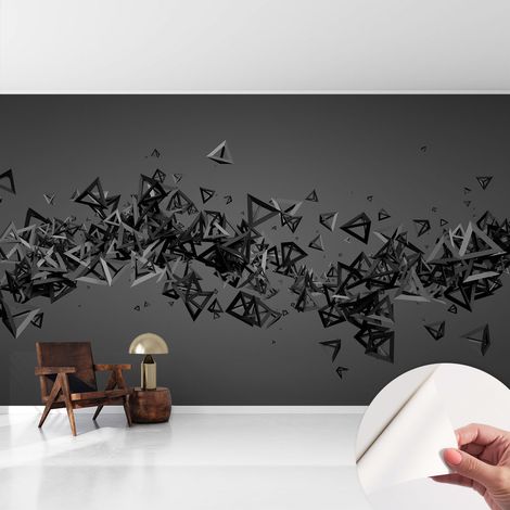 Selbstklebende Tapete - Wanddekoration Wohnzimmer - Tapete Schlafzimmer Geometrische Abstraktionen 416x254 cm (1/5)