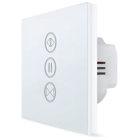 QORVA-Interrupteur Volet Roulant Connecté, Ouverture Réglable, Commutateur Rideau Stores WiFi, Minuterie Intelligent Moteur Mural