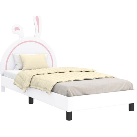 Maison Exclusive - Kinderbettgestell mit Kopfteil Weiß 90 x 200 c