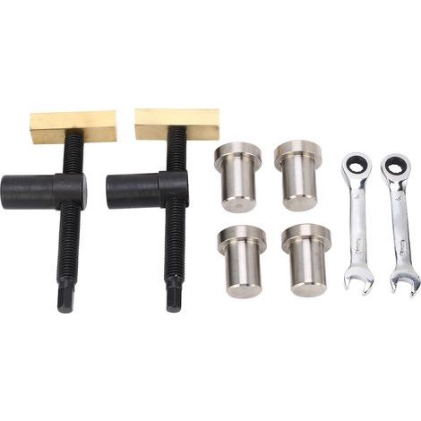 Ensemble de pinces de bureau pour le travail du bois, établi réglable en acier inoxydable et en laiton, outil de fixation à pince fixe rapide, noir 20mm (1/5)