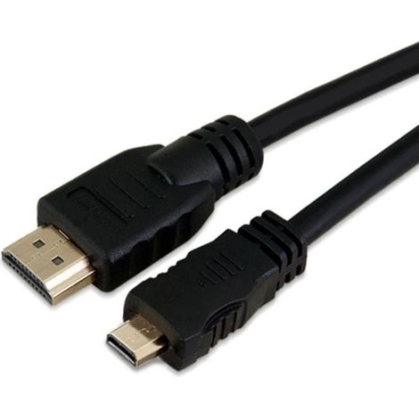 Câble Micro HDMI vers HDMI - KWMOBILE - 1,5m - HDMI 1.4 - Noir - Micro Type D (1/3)