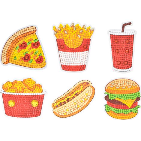 Ensemble d'autocollants diamant Burger Series (Style 6) (1/5)