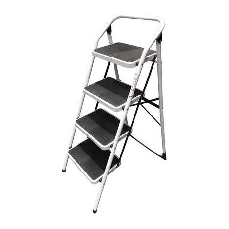 Escalera dom tijera 0,955mt 4 peldaños anch acero bl homelux (1/4)