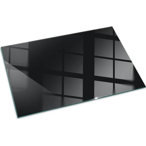 Plaque Rectangulaire de cheminée en verre trempé protection du sol contre les étincelles Couleur Graphite foncé 100x70 cm
