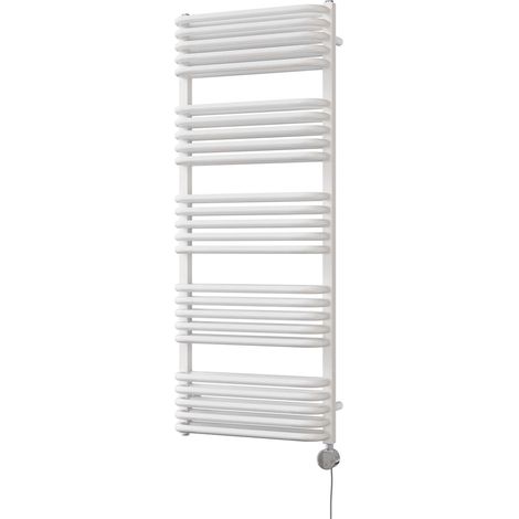 Crossmoor - White Electric Towel Rail H1269mm x W500mm 900w Thermostatic (1/2)