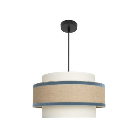 Lampada a sospensione "Carnelian", Ø40cm, altezza regolabile, 1xE27 (lampadina non inclusa), beige e blu