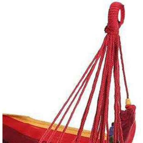 Hamac Chaise Toile Portable Confortable Chaise À Rayures Colorées Balançoire À Corde Suspendue pour Intérieur,DUBUNS (1/3)