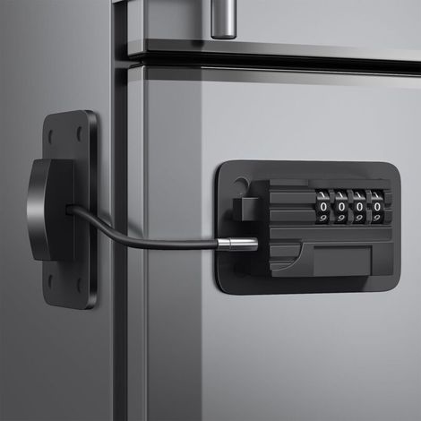 Refrigerator Lock - Enhanced Combination Lock for Upright Freezer, Child Safety for Cabinets, Black (1/5)