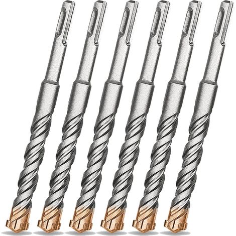 Foret SDS Plus 6-16 pour Percer Dans le Béton Brique Pierre Maçonnerie - 4 pointes en carbure Accessoire Marteau Burineur 160mm (1/5)