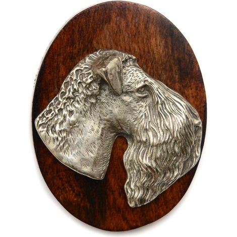 Kerry Blue Terrier, Irish Blue Terrier - spilla per esposizione canina, fermaglio per numero di partenza, distintivo per cani di Art-Dog (1/4)