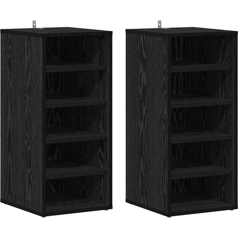 Maison Exclusive - Armario para Zapatos 2 pcs Roble Negro 32 x 35