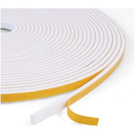 Joint Fenetre Isolation Anti Froid, Joint Isolation pour Porte Fenêtre autocollante pour portes, Joint Fenêtre Isolation du bruit, Joint de fenêtre Joint en Mousse(6mm x 3mm x 10M, Blanc) (1/5)