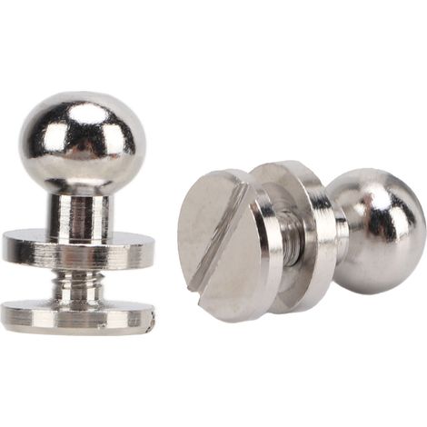20 lots de rivets argentés en cuivre résistant à l'usure, adaptés à la confection de ceintures, de sacs à main et d'accessoires DIY, 10 x 8 mm