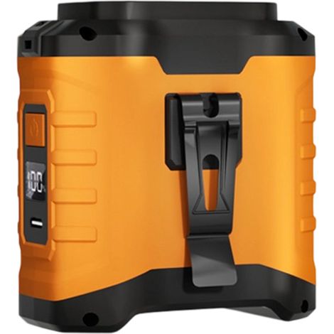 Ventilateur Portatif Ceinture - 10000 mAh - 5 Vitesses - Lampe LED Intégrée - Clip Métallique Renforcé - Pour Extérieur Camping Voyage (1/5)