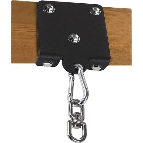 Crochet de suspension robuste pour sac de boxe, rotation à 360 °, crochet de poutre en bois pour entraînement de boxe, Muay Thai, yoga aérien, balançoire et hamac (1/4)