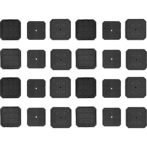 Lot de 8 rehausseurs de lit semi-couverts en forme de L, antidérapants et empilables, pour meubles, tables, chaises et autres surfaces nécessitant une surface plane et antidérapante. (1/5)