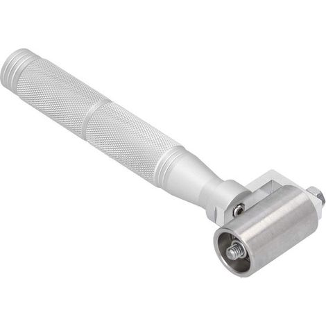 Rouleau de pression manuel en acier inoxydable de 40 mm, pour des joints de papier peint lisses lors de la pose, un outil de bricolage pour la décoration intérieure et la pose de papier peint. (1/5)
