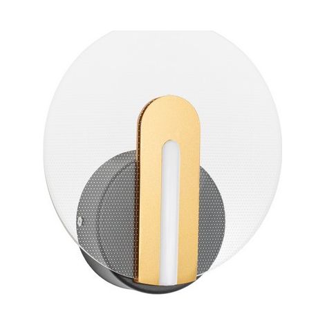 Merano Allen Applique Murale Encastrable Noir, Or Aluminium LED 1x7W 596Lm 3000K