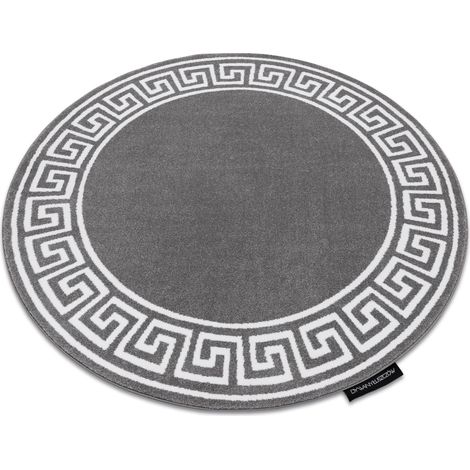 Tappeto HAMPTON Grecos cerchio grigio grey rotondo 140 cm