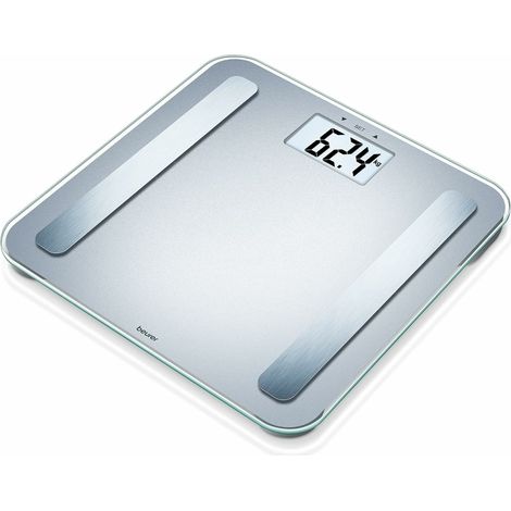 Beurer BF 183 Bilancia Diagnostica con Display Extra Large e Valori Corporei con Grasso Viscerale ed Età Metabolica Conversione kg lb st Portata 180 kg