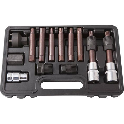 Clas – Coffret démontage poulies alternateurs débrayables 13pcs – Douilles pour Renault, Audi, VW, Seat, Skoda, Opel, BMW, Fiat, Ford, Mercedes, Porsche – Coffret technique (1/3)