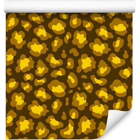Gelbe Ledertapete in Ocker, Gold und Gelb für Wohn- und Schlafzimmer, 50 x 1000 cm (1/5)