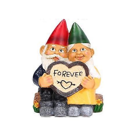 Niedliche Zwergenpärchen-Figur aus Kunstharz, umweltfreundliche Schönheit für Garten- und Wohndekoration