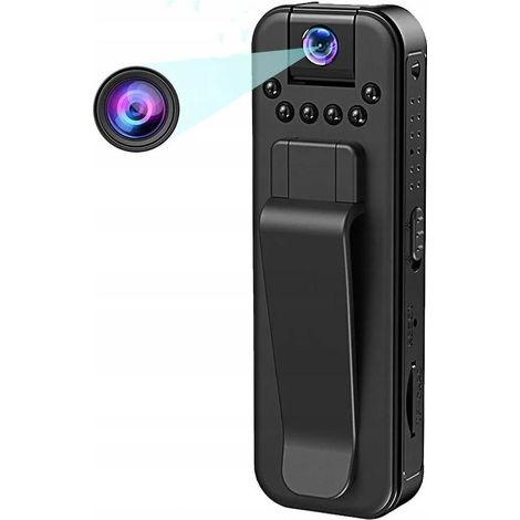 Mini-Polizei-Spionagekamera mit Clip, drehbar, Full HD, WLAN, Infrarotkamera (1/5)