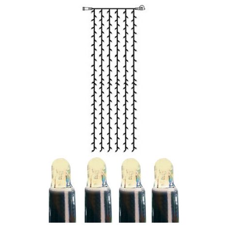 System LED "LED Eisregen-Lichterkette 1x4m" 204 LED´s, warmweiß, IP44