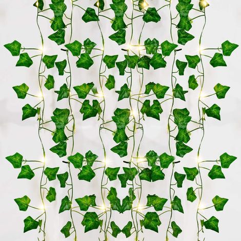 Lampada a edera 20 LED, lunghezza 2 m, adatta per decorazioni natalizie all'aperto, decorazioni di compleanno, decorazioni per camerette di ragazze adolescenti, decorazioni da parete per matrimoni. (1/5)