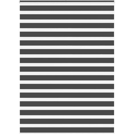 Doppelrollo Schwarz 160x230 cm Stoffbreite 155,9 cm Polyester