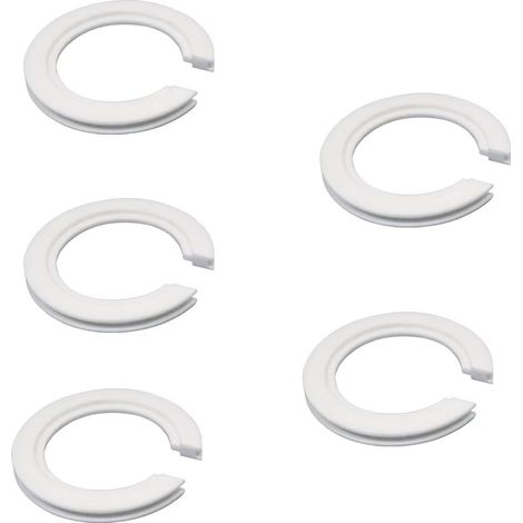 Set di 5 adattatori ad anello per paralume da E27 a E14, anello riduttore in plastica da 42 mm a 29 mm, compatibile con la maggior parte dei fari a baionetta, portalampade, colore bianco.