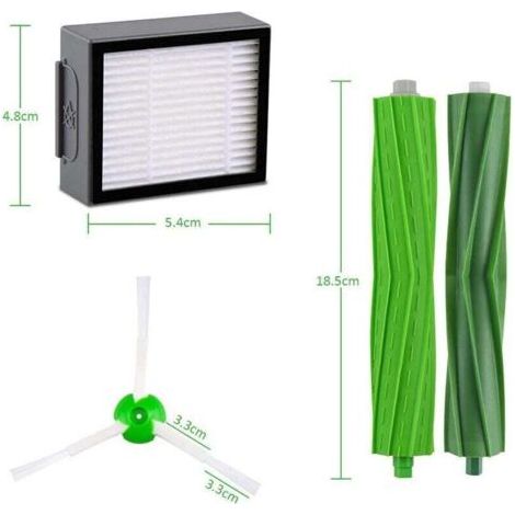 Pack de pièces détachées pour ROOMBA série i3、i4、i7、E5、E6、E7, filtres, brosses et rouleaux (1/3)