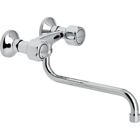 GENEBRE 68197 11 45 66 GAMMA Grupo Mural Fregadero 15Cm Caño Tubo Bajo 24 cm - ref: 68197 11 45 66
