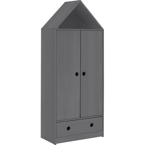Alpi-Wardrope 2 Portes 1 Tiroir Gris