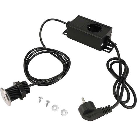 Kit d'interrupteur pneumatique pour broyeur d'évier, bouton pour broyeur d'évier, interrupteur marche/arrêt pour broyeur d'évier (prise UE) (1/5)
