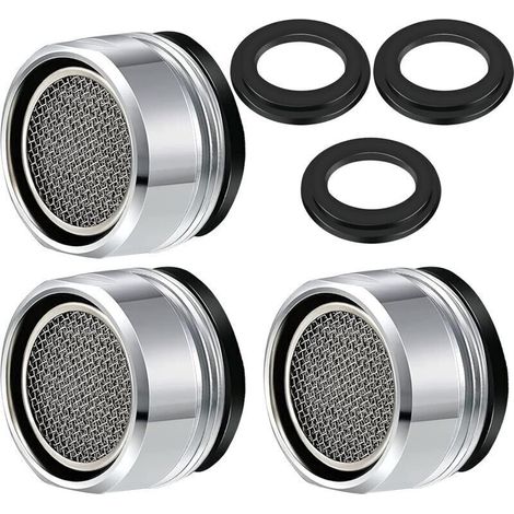 Mousseur Robinet M24. 3 pièces Filtre à Robinet d'économie d'eau Accessoires robinet Diffuseur Filtre de Robinet avec Joint d'étanchéité Pour Cuisine et Salle de Bain (1/5)