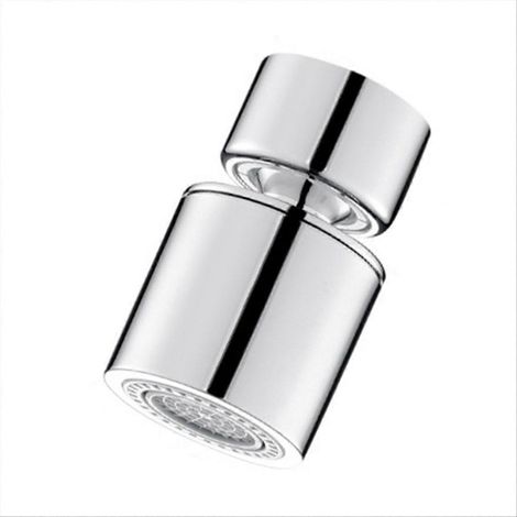 Drehbarer Küchenhahn mit Wasserstrahl, Düse und Luftsprudler, silberfarben A (1/5)