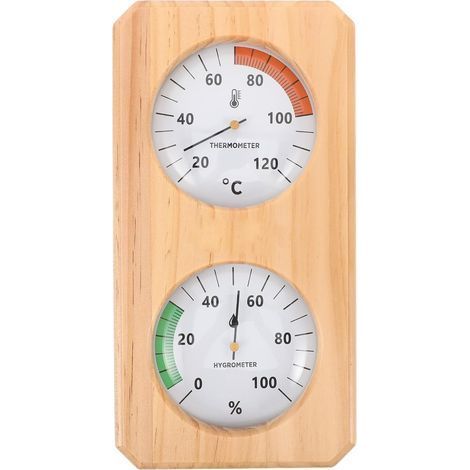 Hygrothermograph für Holzsauna Dampfbad Vertikales (1/5)