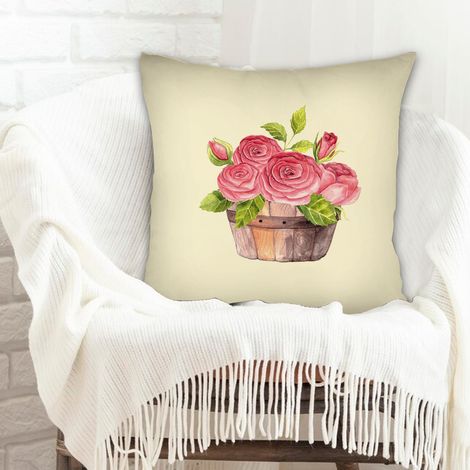 Housse de coussin carrée standard 45x45cm maison douce confortable pour soirée de rendez-vous