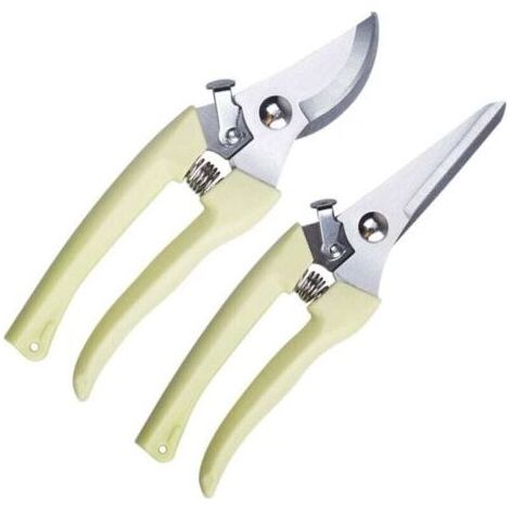 Sécateur multifonction lot de 2, outil de coupe pour fleurs et arbres fruitiers, idéal pour jardinage et entretien des végétaux (1/4)